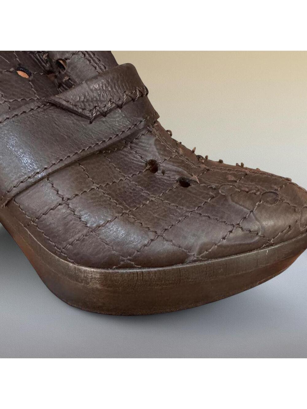 Lanvin brown leather platform clogs Sz. EU 38/US 7.5 - Picture 7 of 7
